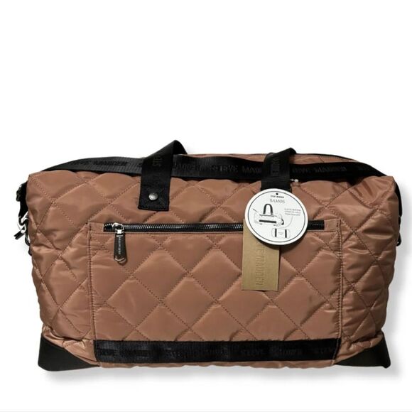 Steve Madden BAmos Quilted Weekender- Camel - Picture 3 of 9
